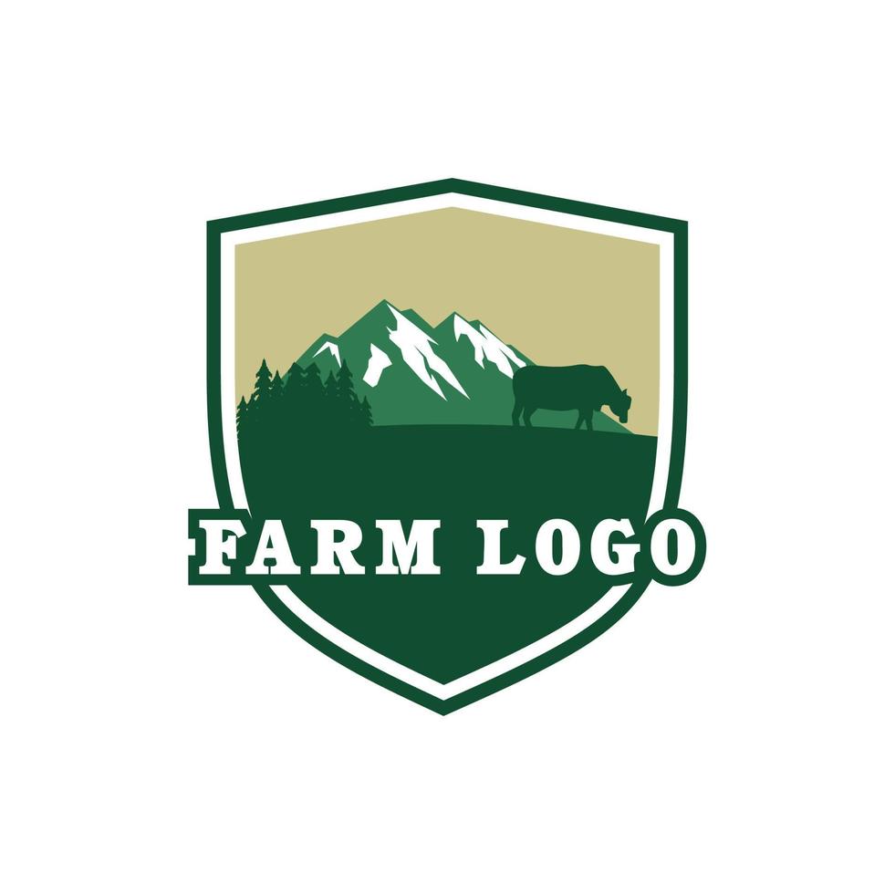 logotipo de la granja, vector del logotipo del medio ambiente