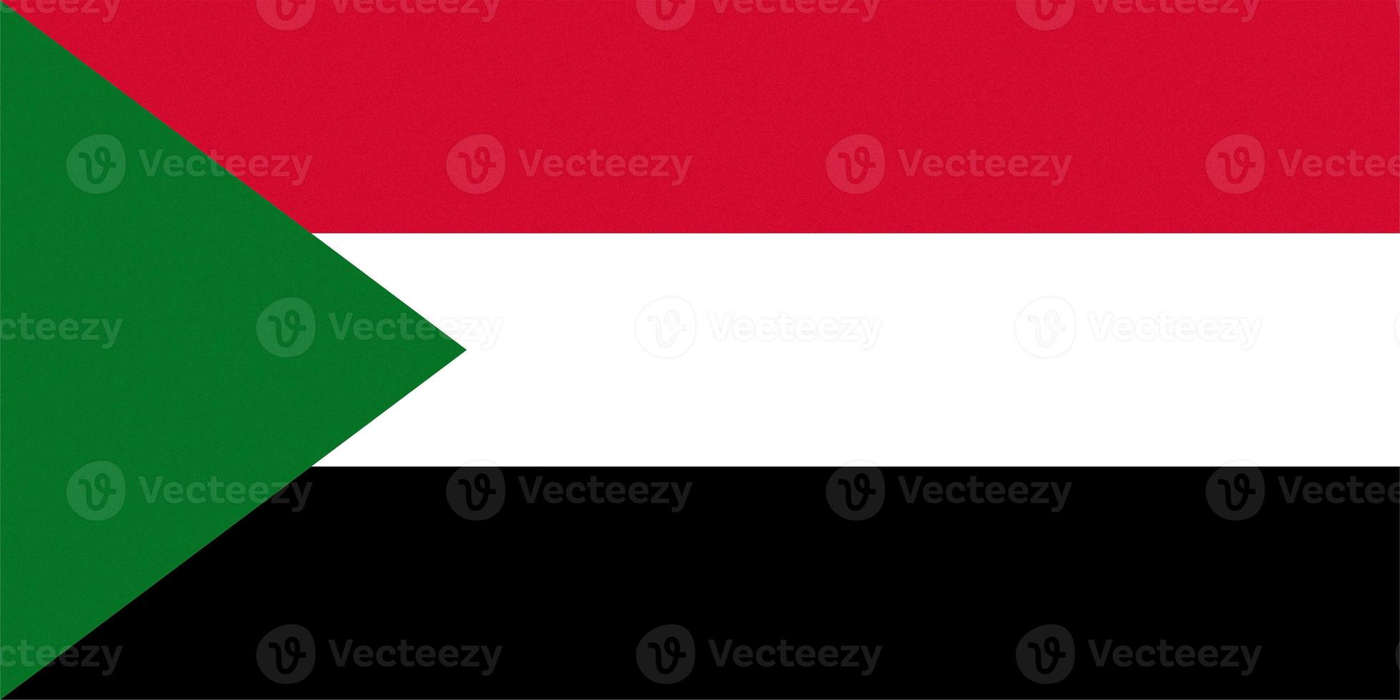 bandera sudanesa texturizada de sudán foto