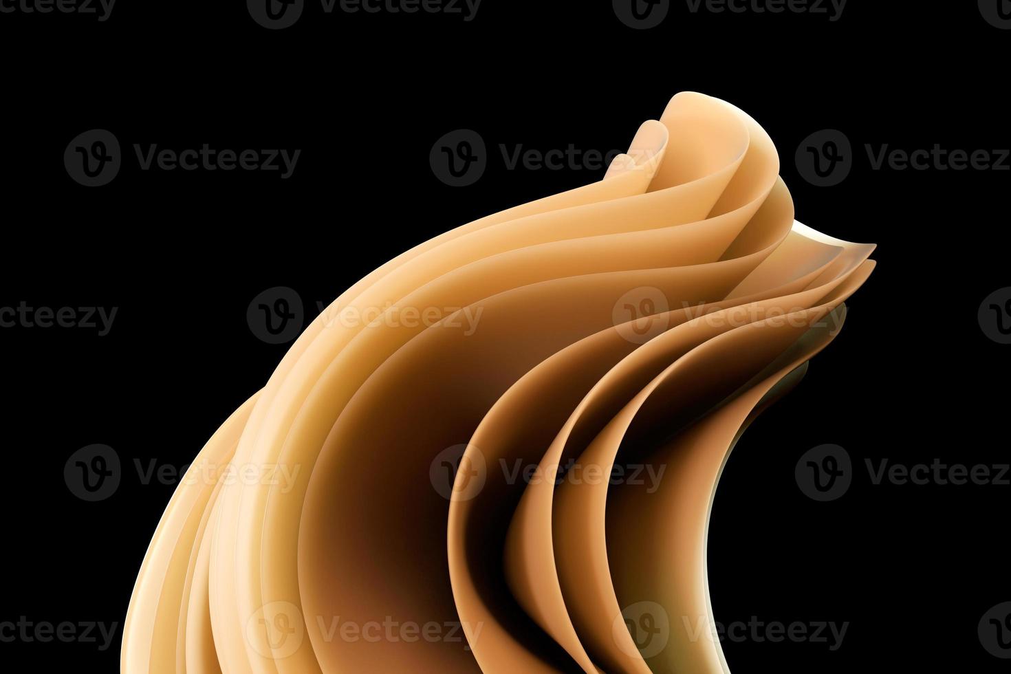 Wavy modern shapes on a black background. abstract background.Luxurious style background or wallpaper photo