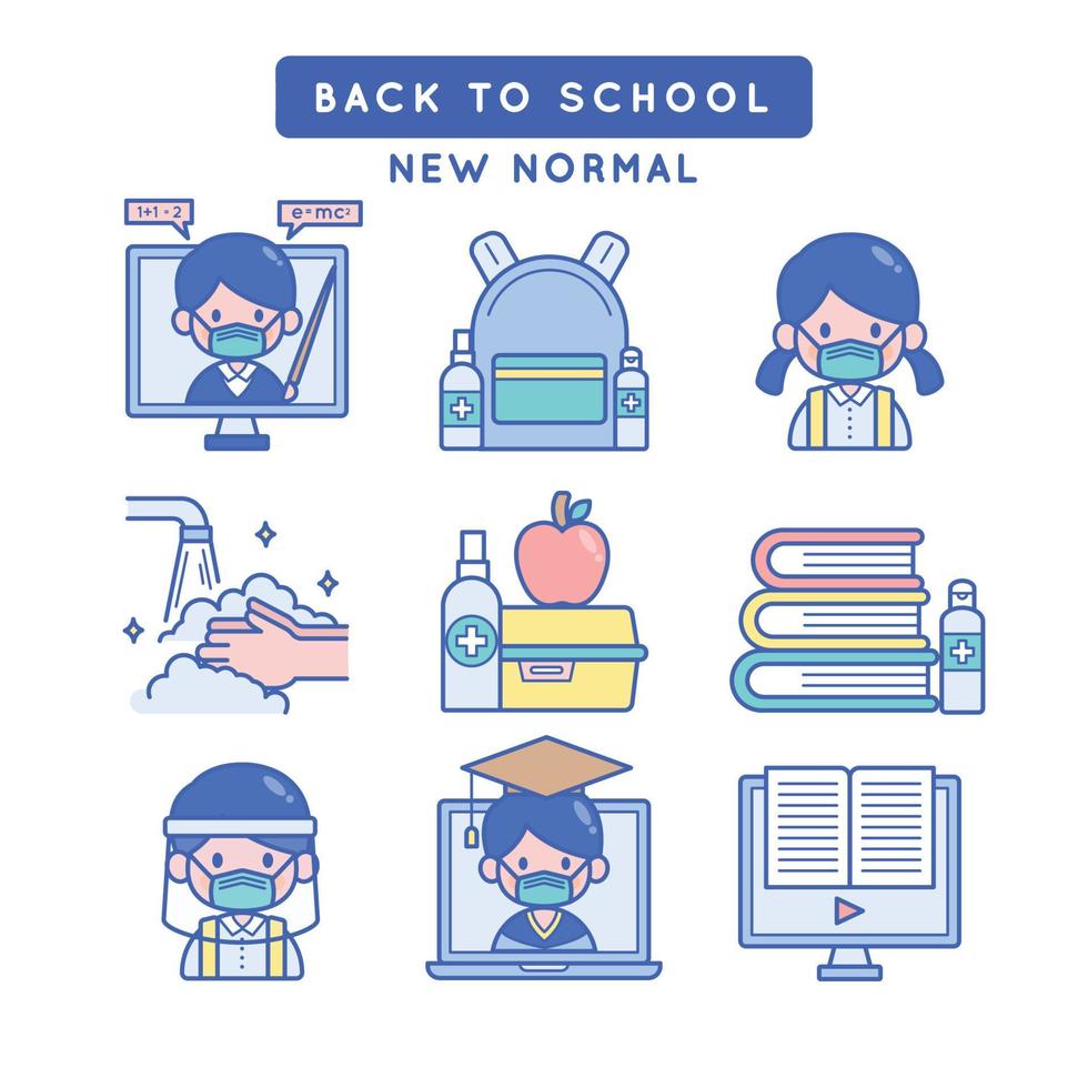 School's Back But With Extra Precaution vector