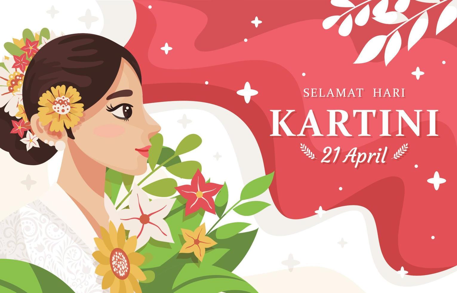 Merah Putih Selamat hari Kartini vector