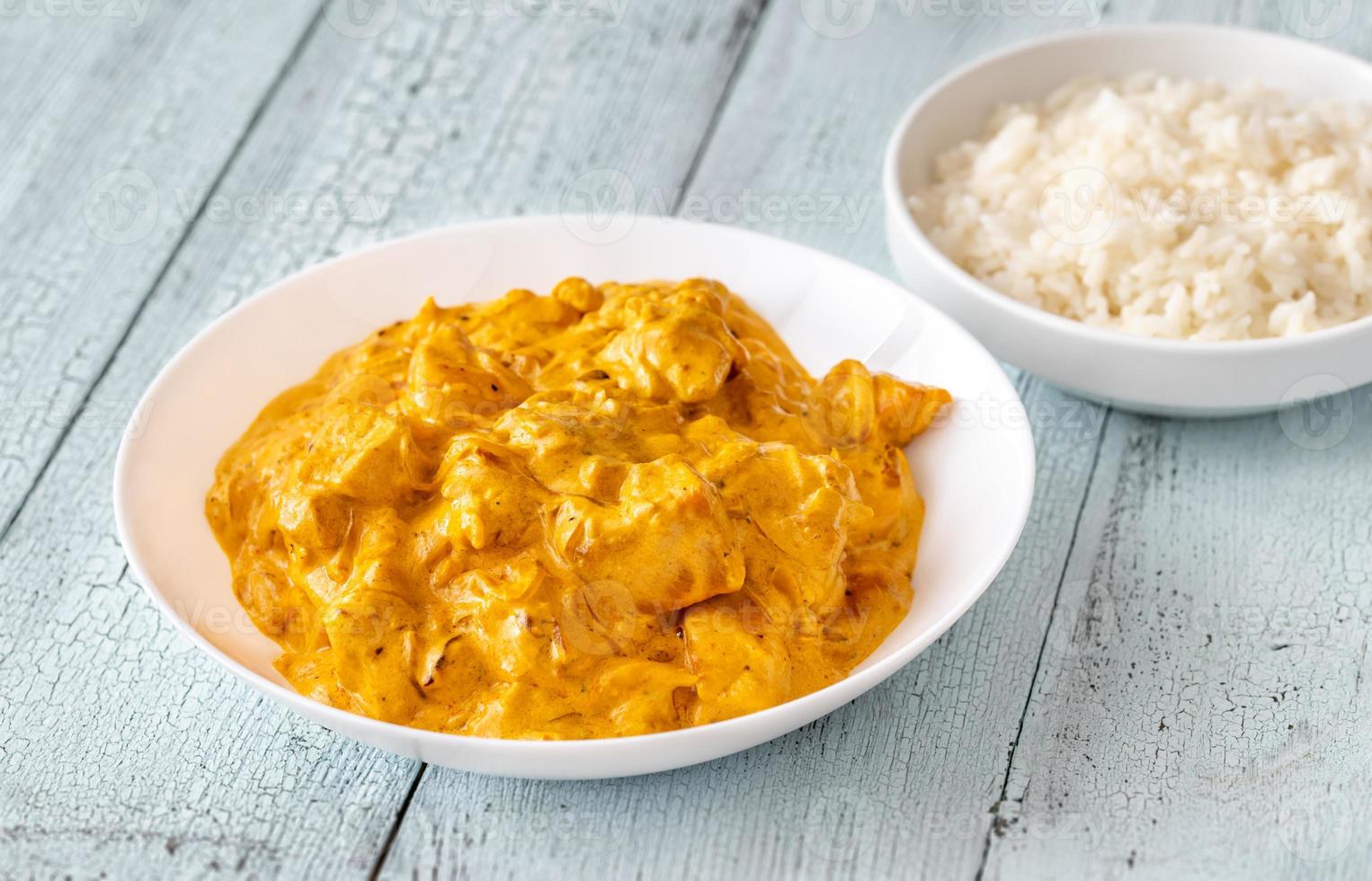 Bowl of chicken curry photo