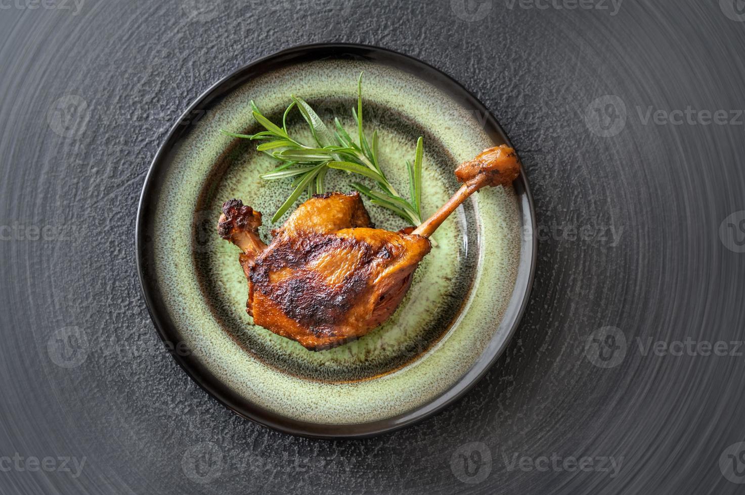 Duck Confit on plate photo