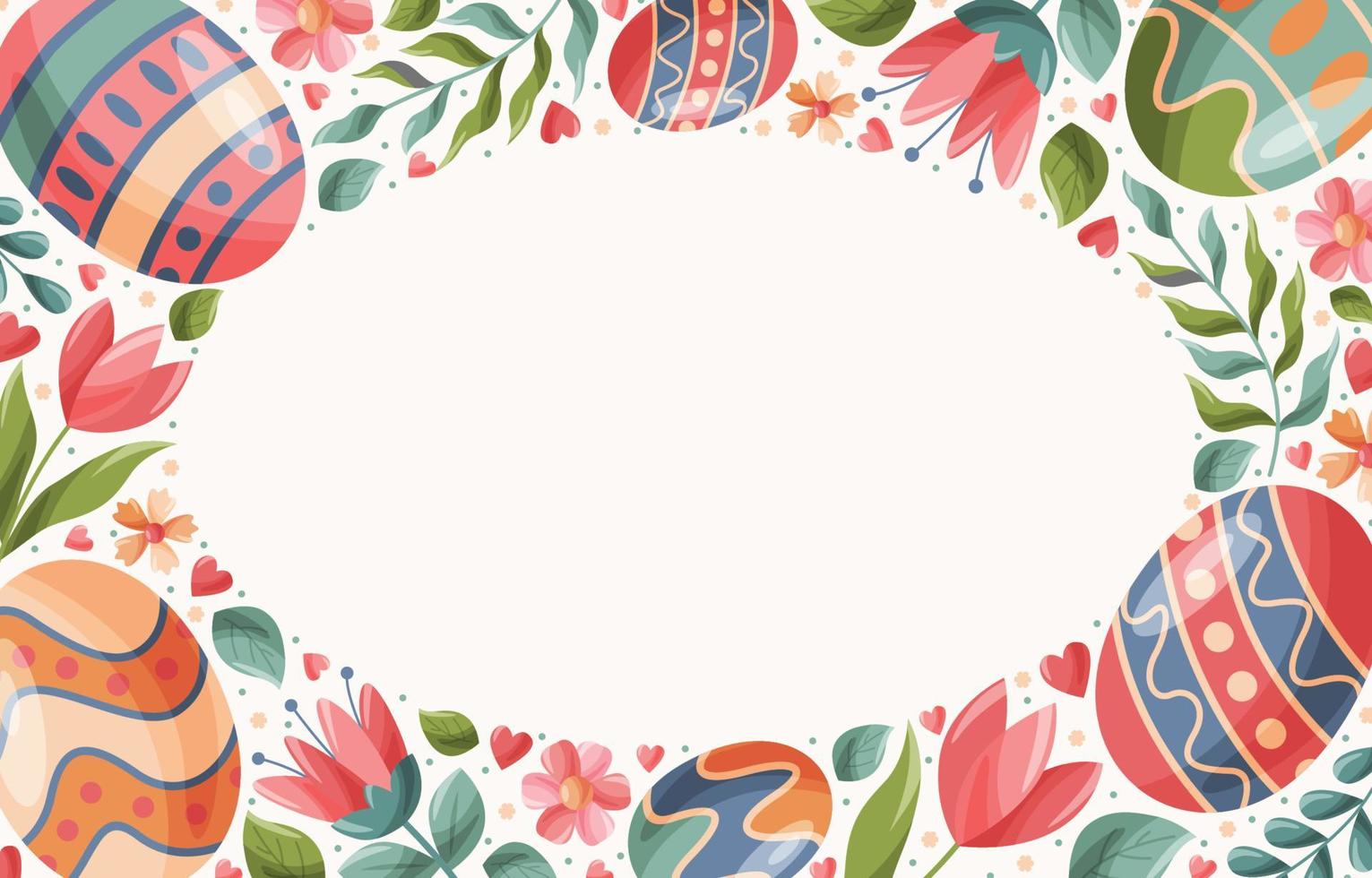 Easter Day Doodle Element Background vector