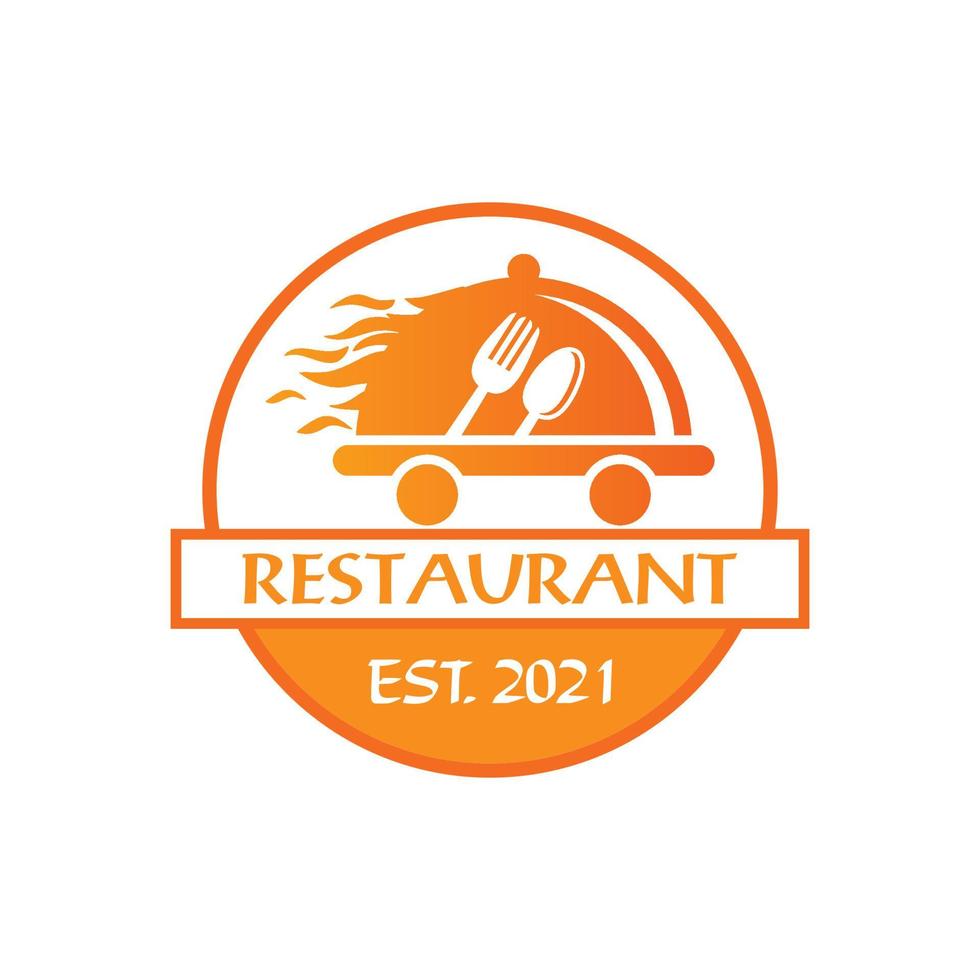 logotipo de entrega, vector de logotipo de restaurante