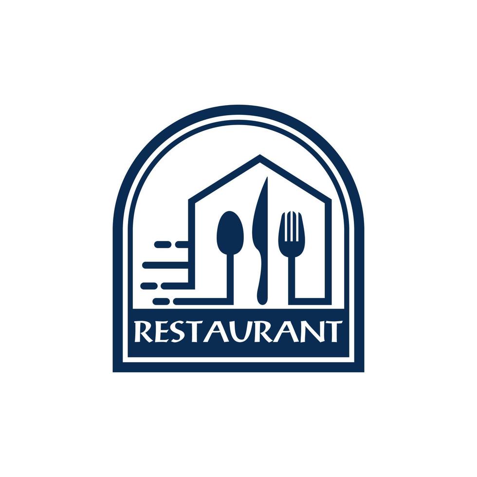 logotipo de entrega, vector de logotipo de restaurante