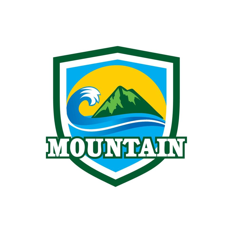 logotipo de montaña, vector de logotipo de naturaleza