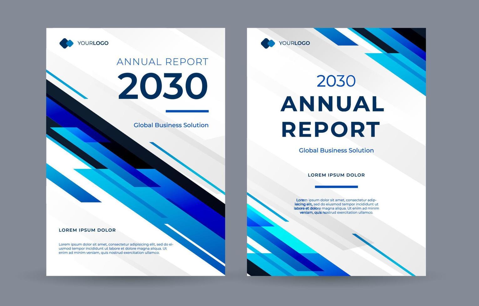 Abstract Annual Report Template vector