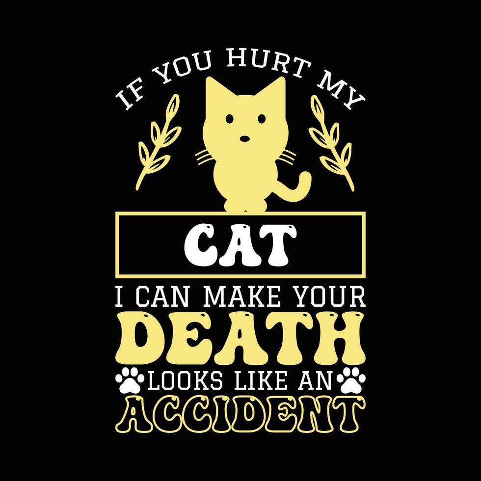 Cat T Shirt Design vector