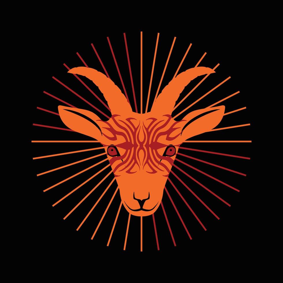 Goat T Shirt Design vector