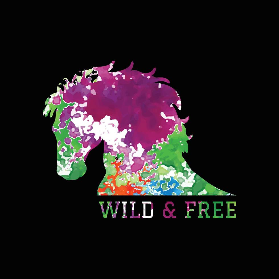 Wild And Free T Shirt Design vector