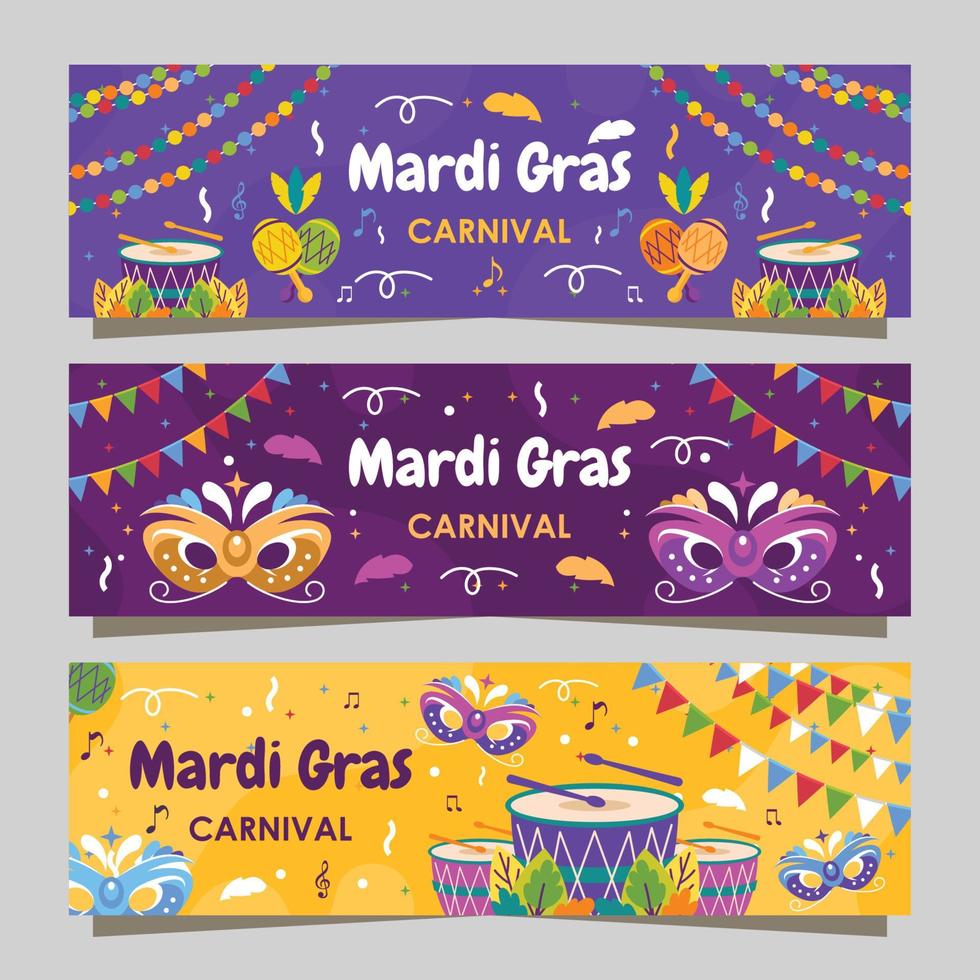 Mardi Gras Carnival Banner vector