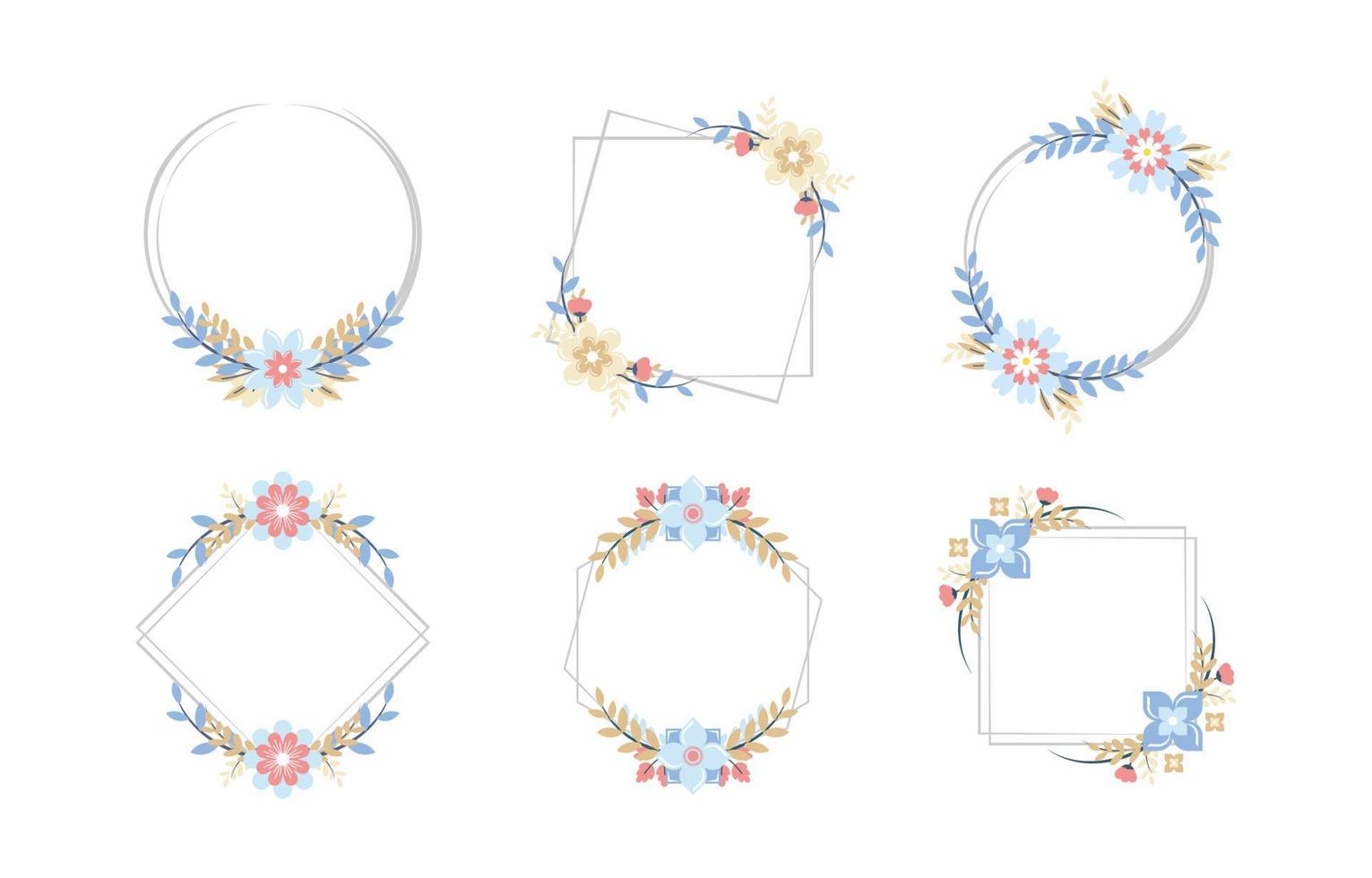Floral Decorative Frame Collection vector
