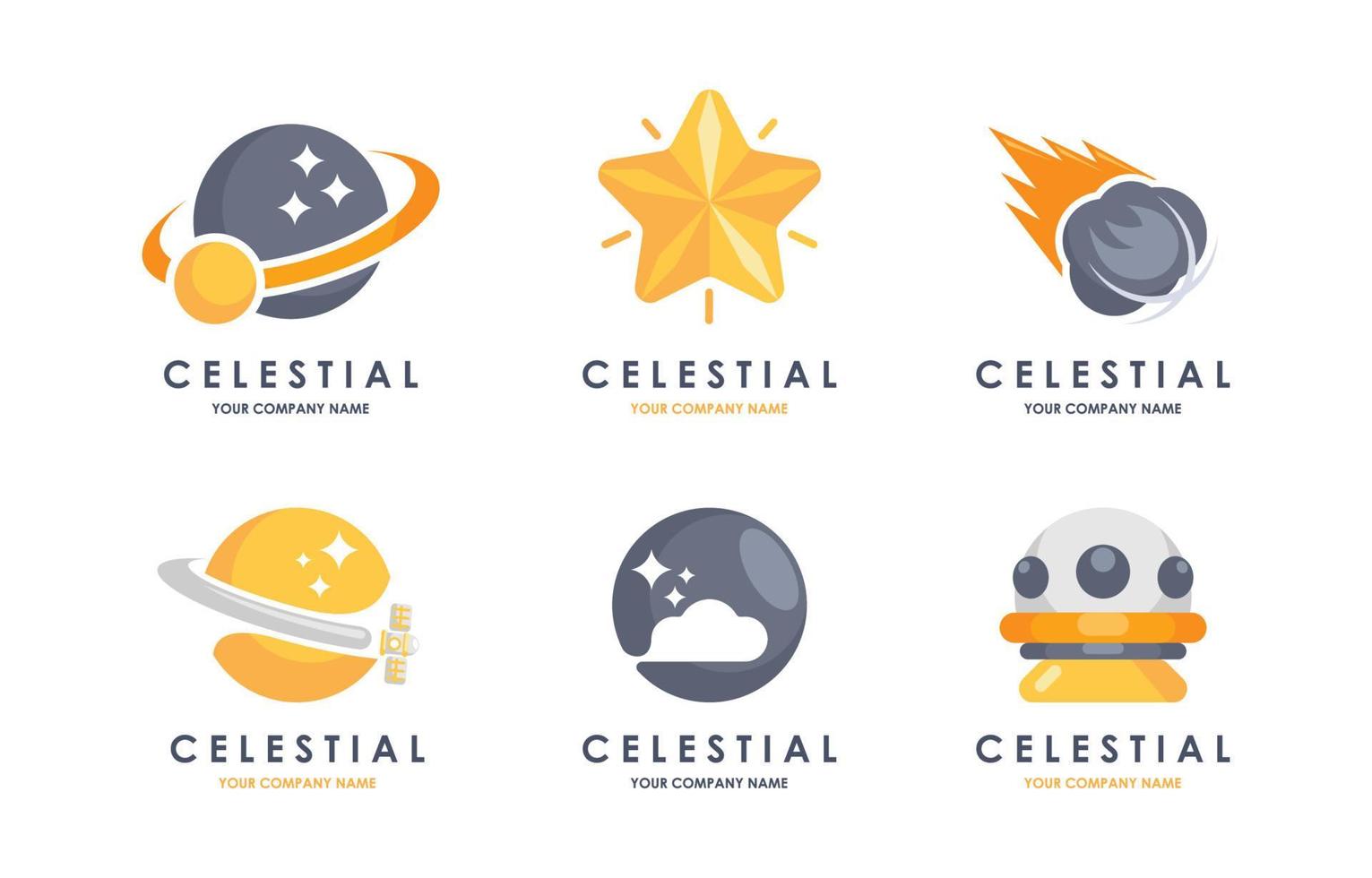 Celestial Bodies Logo Collection vector