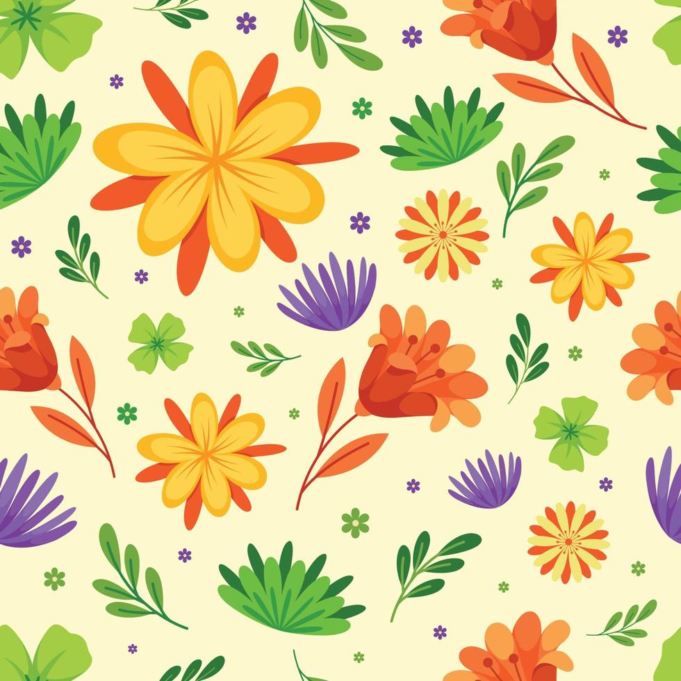 Spring Floral Seamless Pattern vector