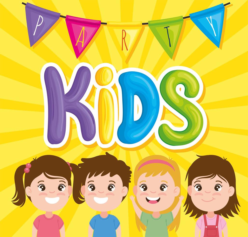 invitación fiesta niños vector