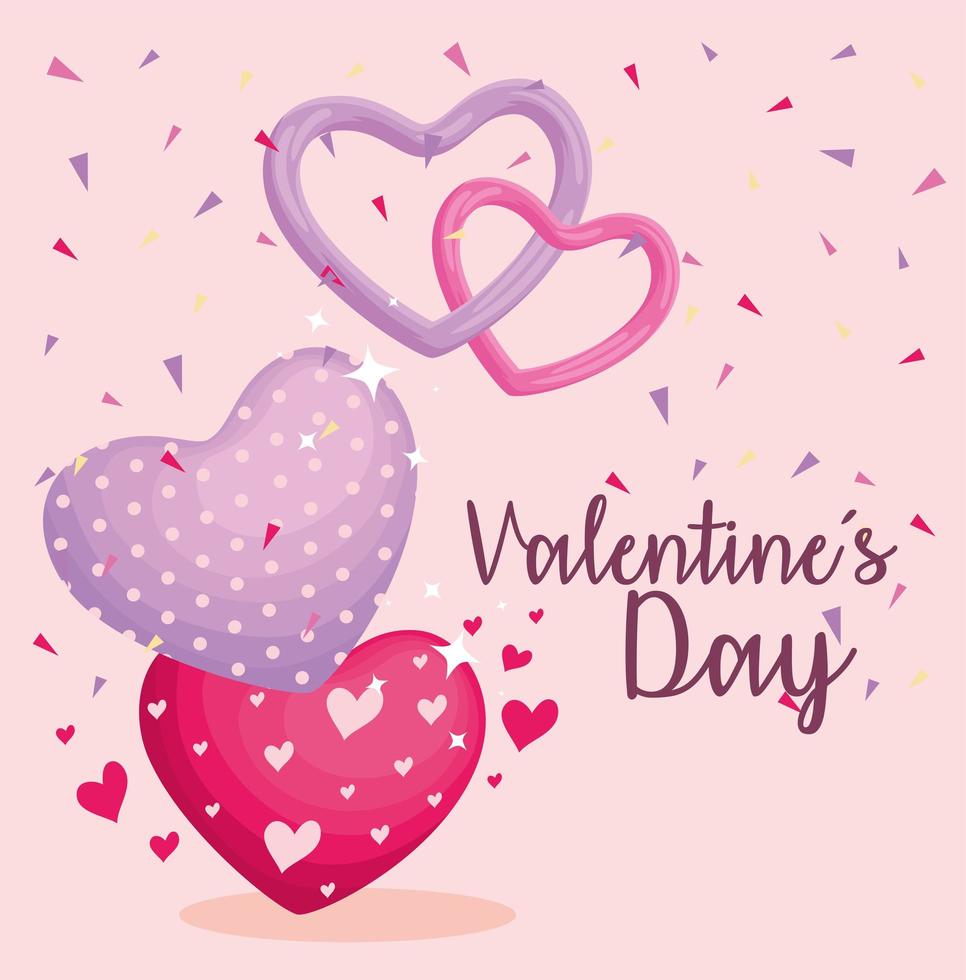 happy valentines day template vector