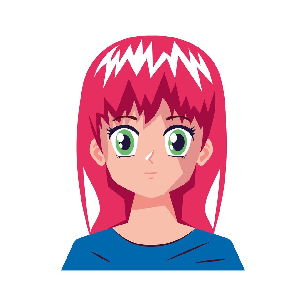 girl with red hair vector