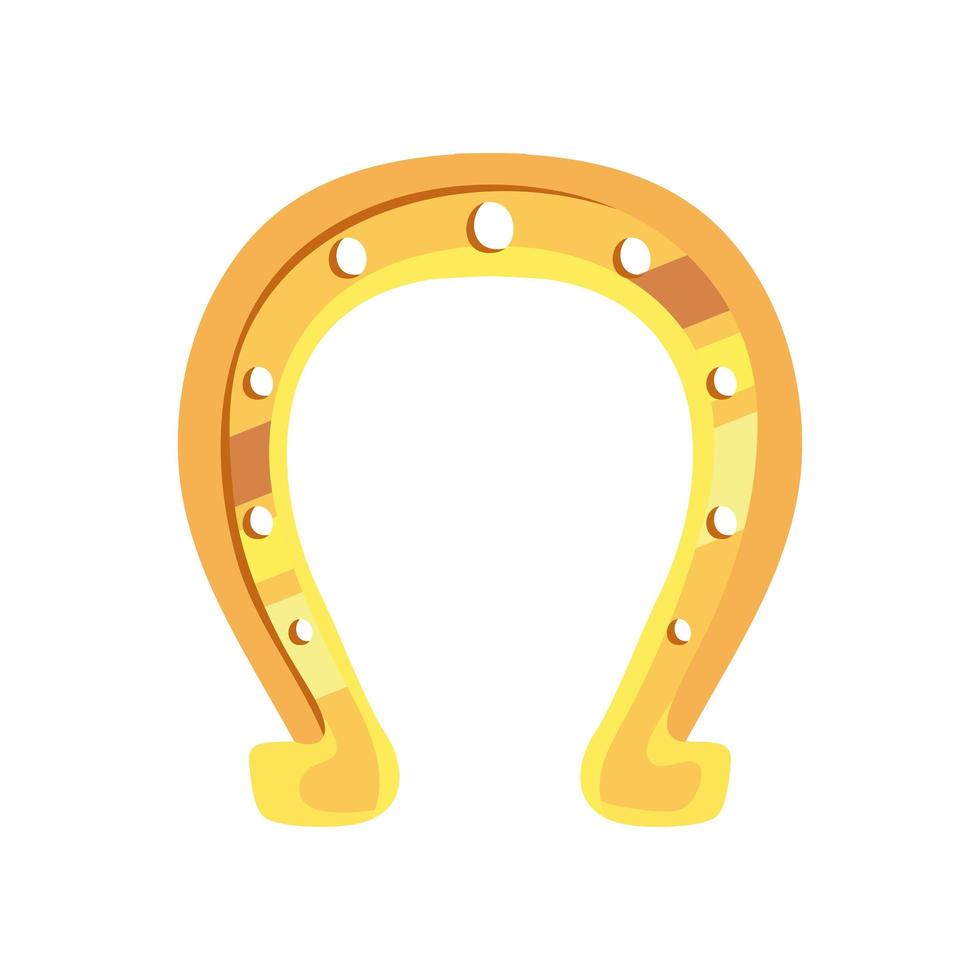 golden horseshoe luck vector