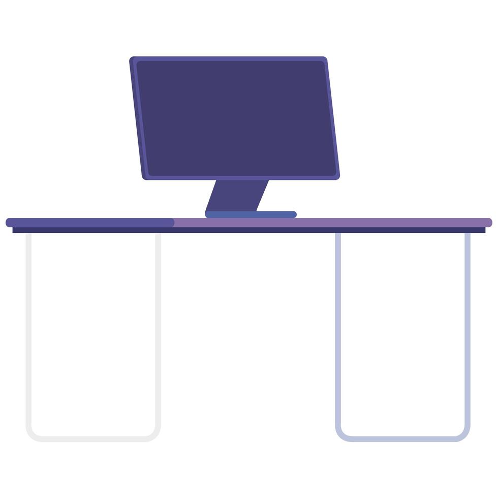 desk in desktop vector