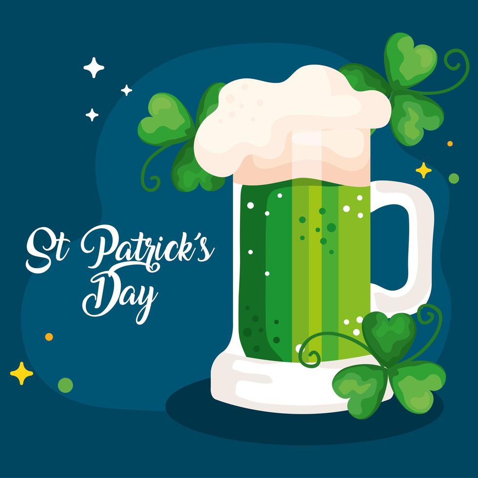 st patricks day beer vector