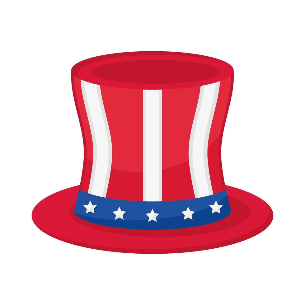 usa flag in tophat vector