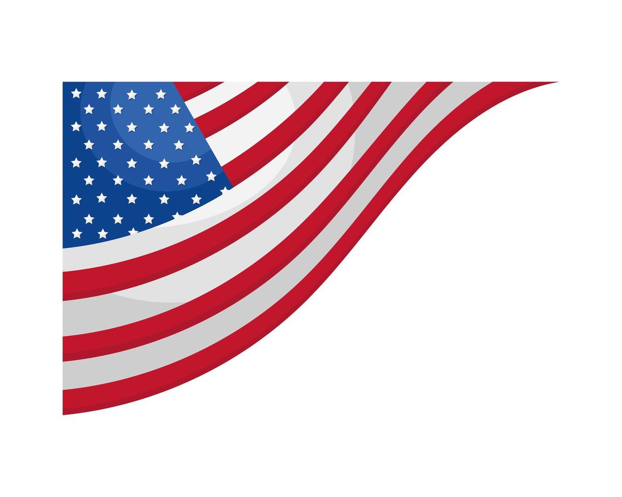 bandera de estados unidos ondeando vector