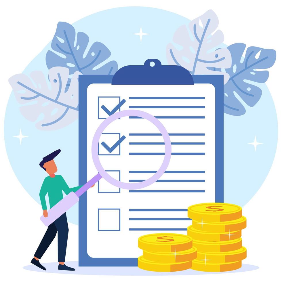 Illustration vector graphic cartoon character of checklist