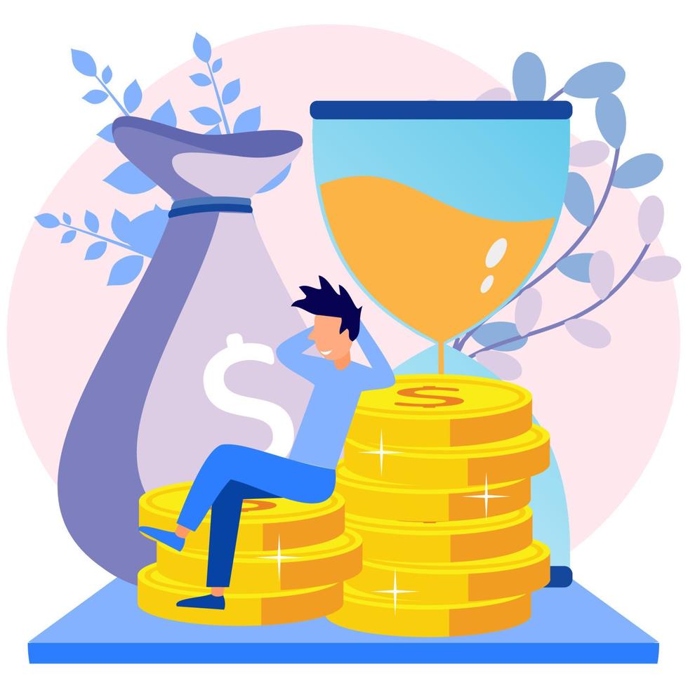 Illustration vector graphic cartoon character of the concept of capital, investment.