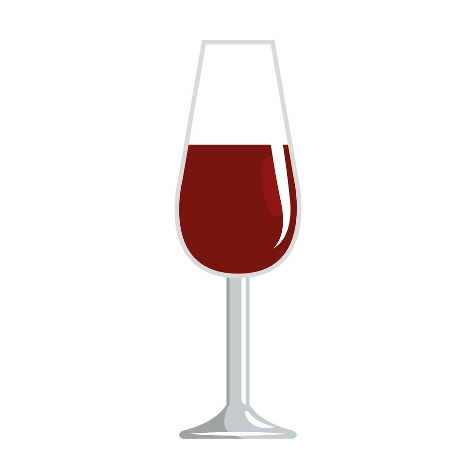 cup wine on white background vector