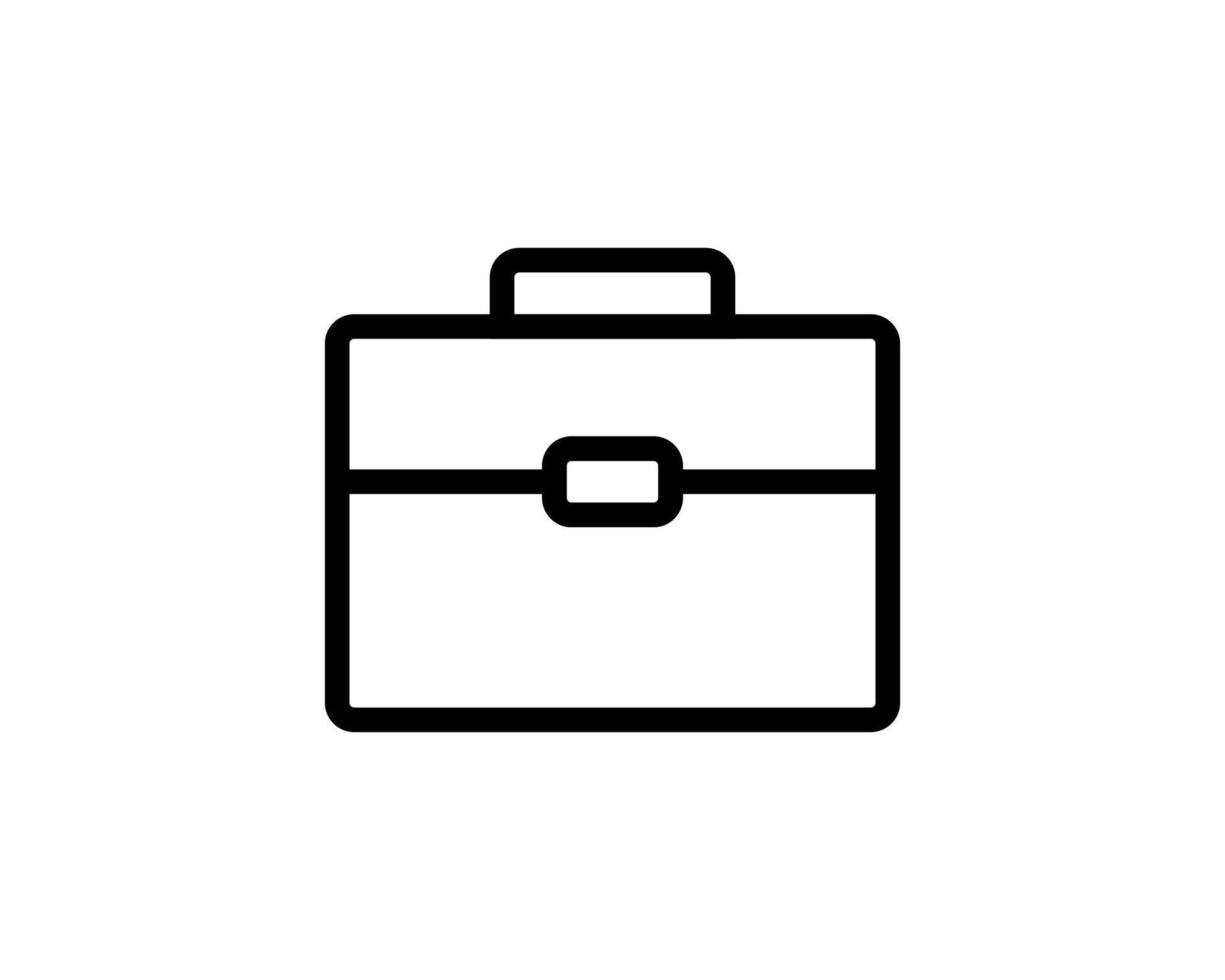 Portfolio vector icon isolated on white in flat style. Case symbol. Briefcase illustration