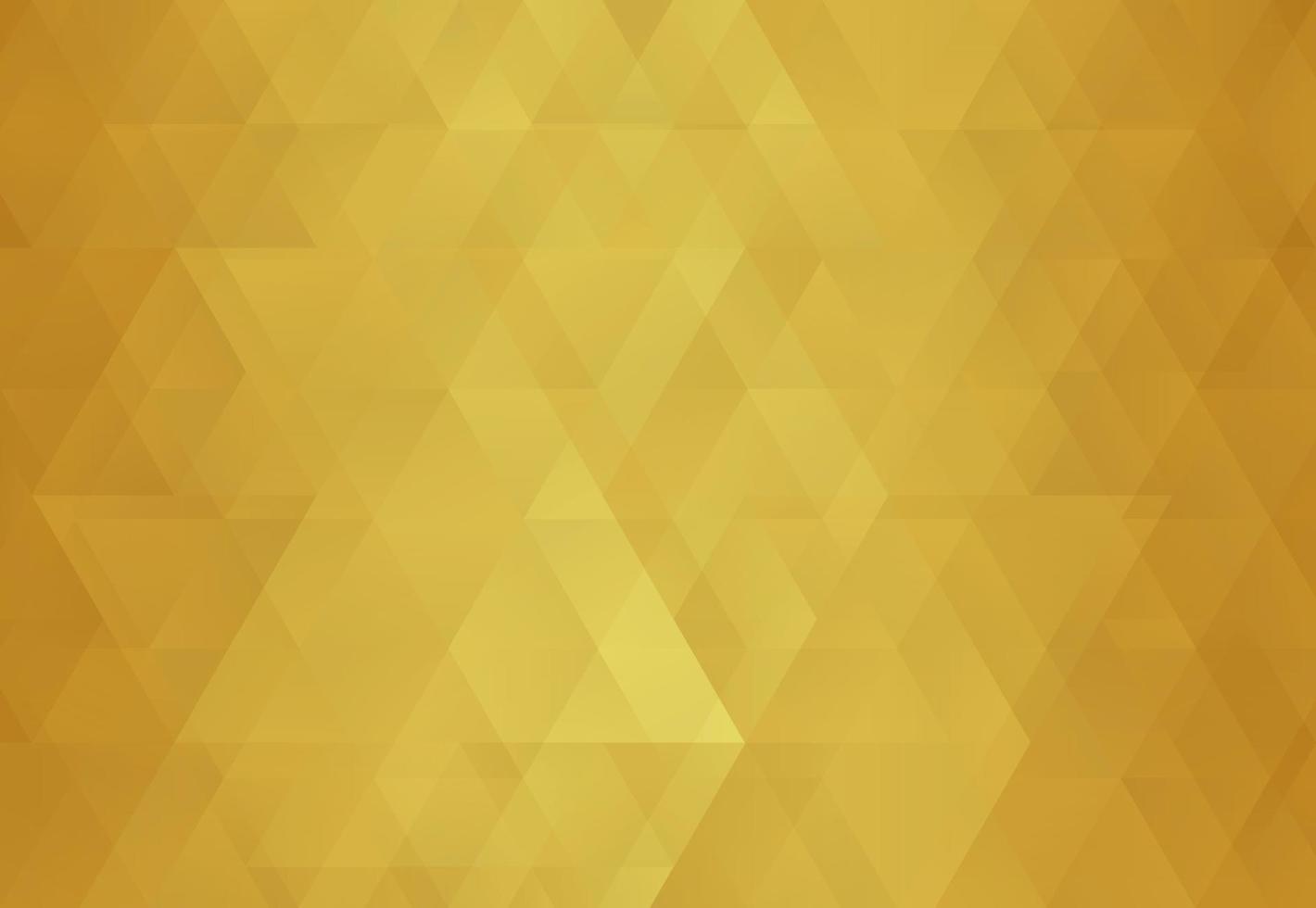 Abstract gold background with triangles vector