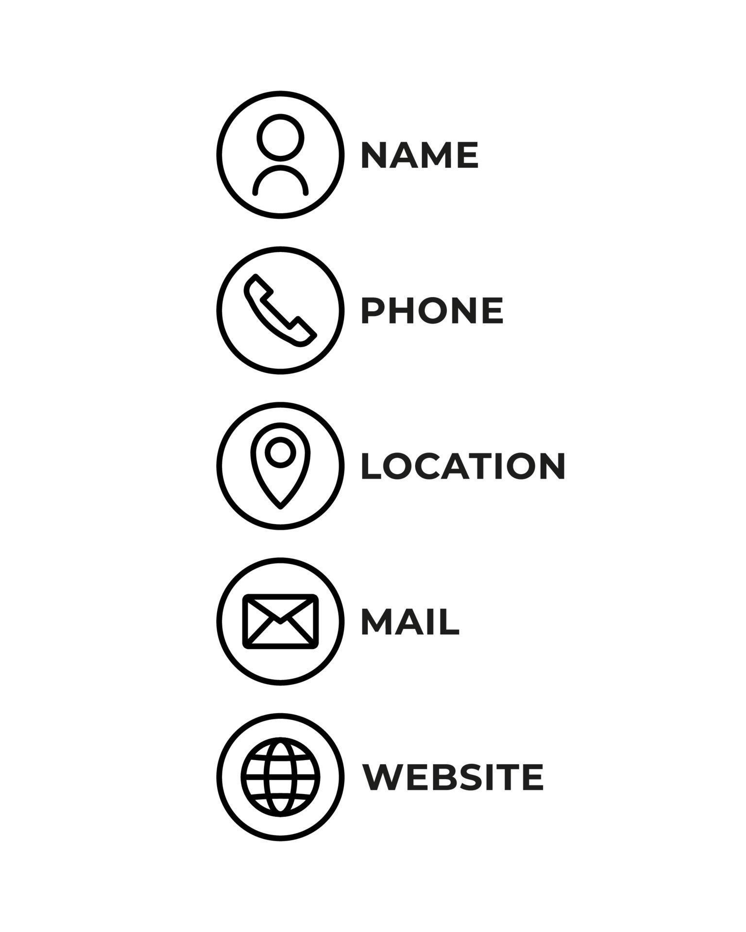 Contact Us Vector Line Icons Set. Call, Contact, Email, Message and