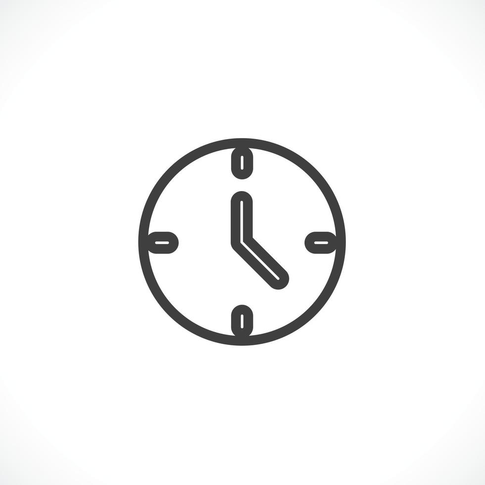 Clock icon. Time symbol flat style vector