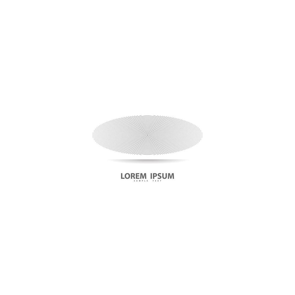 Concentric circle element. Black and white color ring. Abstract  vector illustration for sound wave, Monochrome graphic.