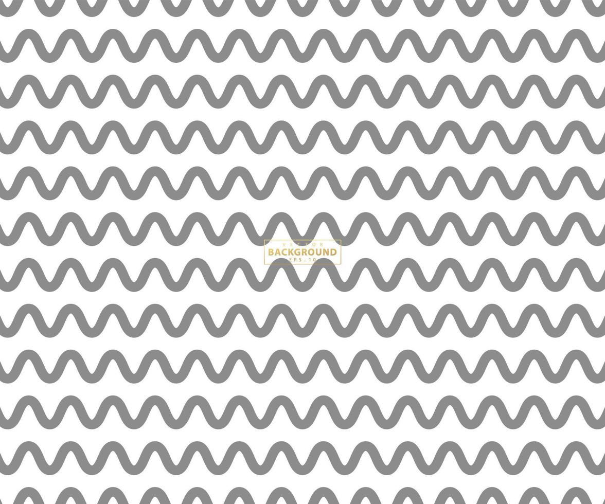 Wave line background, wavy zigzag pattern vector