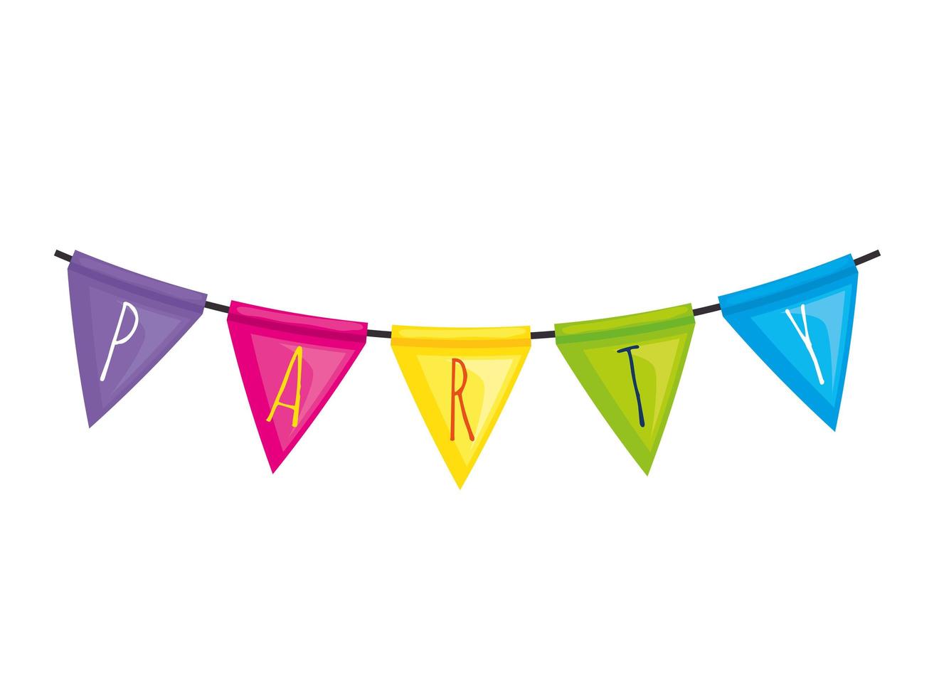 party garlands hanging vector