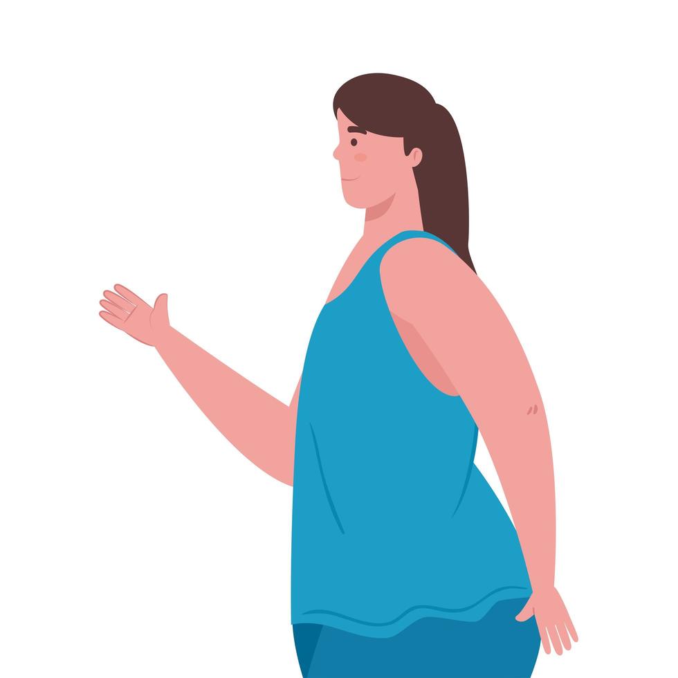 woman wearing clothes by summer vacation season vector