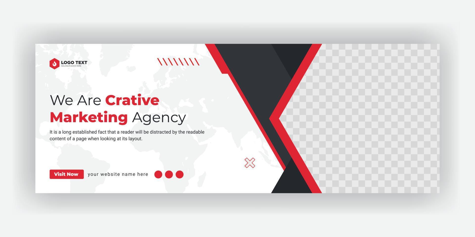 Creative corporate business marketing social media cover banner post template vector