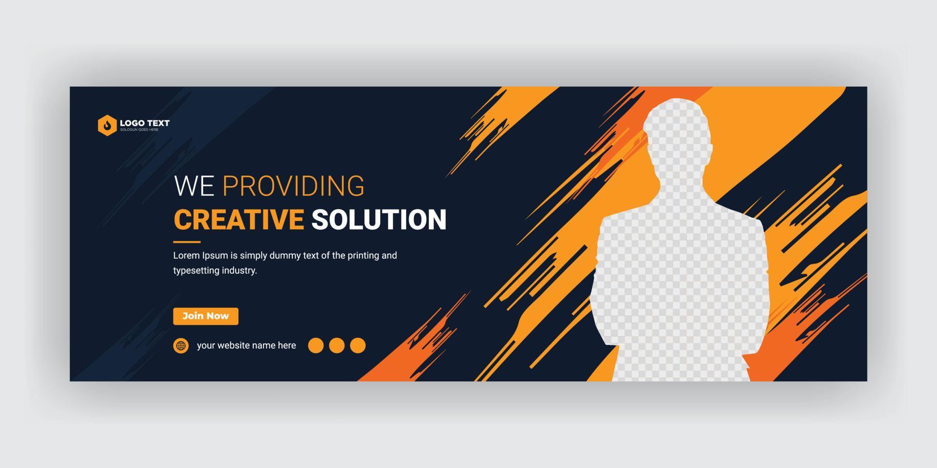 Creative corporate business marketing social media cover banner post template vector