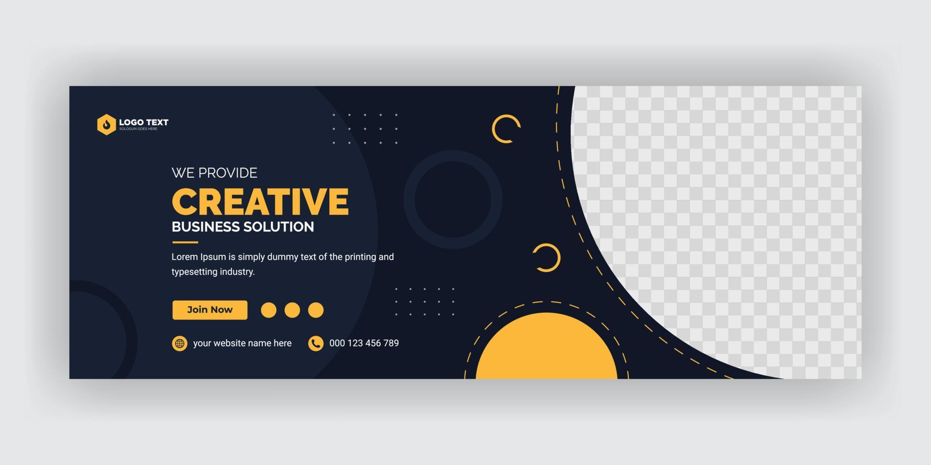 Creative corporate business marketing social media cover banner post template vector