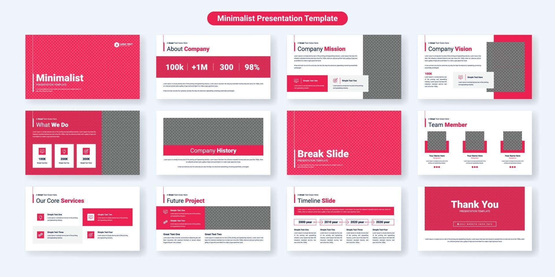 Creative business presentation slides template design. Use for modern presentation background, brochure design, web slider, landing page, annual report, company profile vector