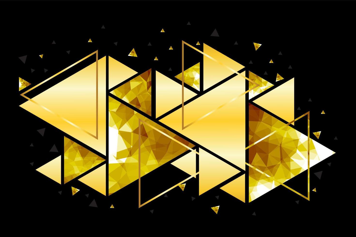 Abstract golden geometric triangles background 5375403 Vector Art at