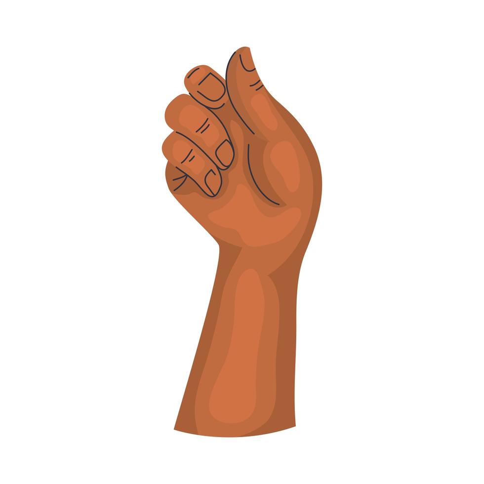 hand human fist on white background vector