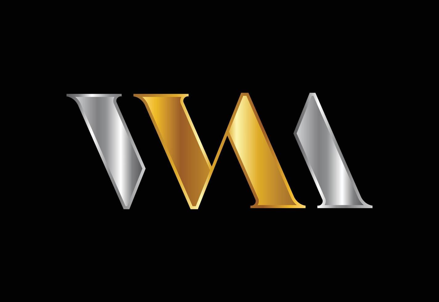 logotipo de wm, diseño de logotipo de letra de wm, logotipo de monograma vector