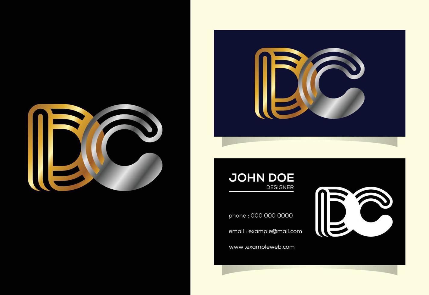 Initial Letter D C Logo Design Template. Graphic Alphabet Symbol For Corporate Business Identity vector