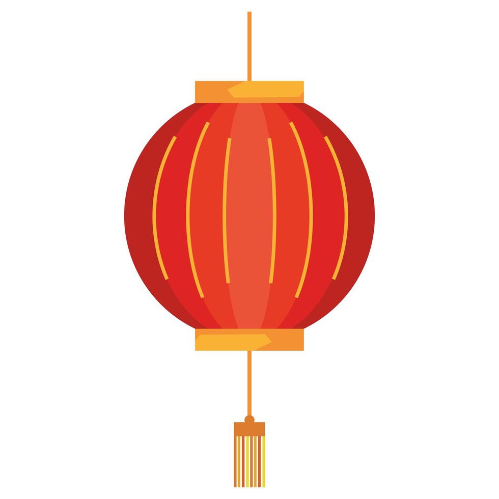 red lantern hanging vector