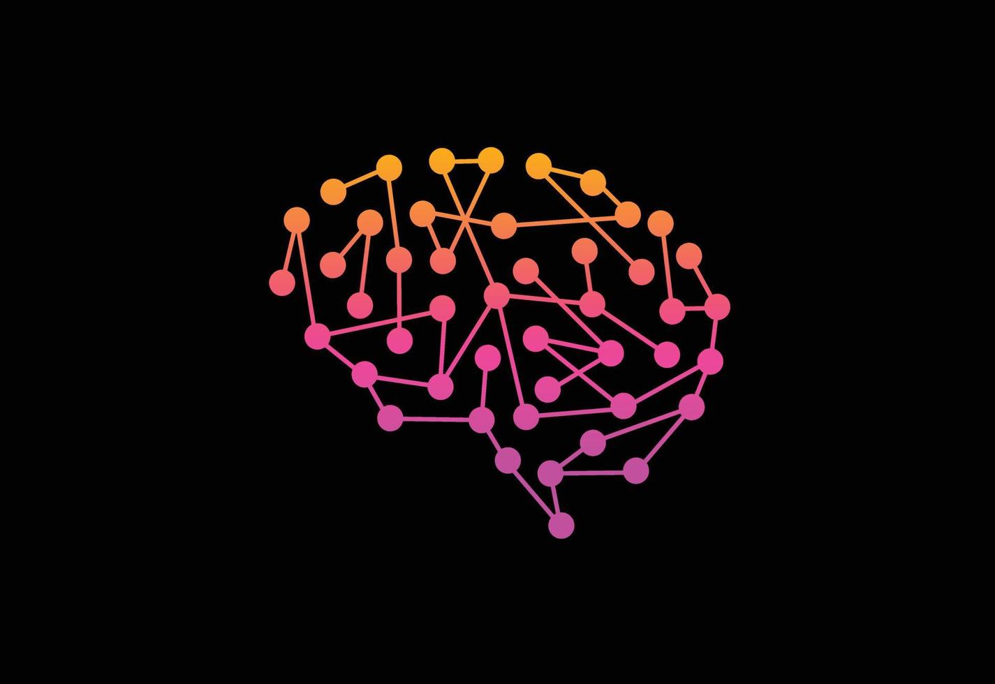 Modern and simple logo design for a brain, Brain logo icon sign symbol. vector