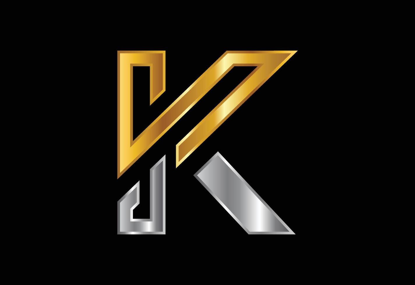 letter k logo template. Monogram initial letter K logo design vector