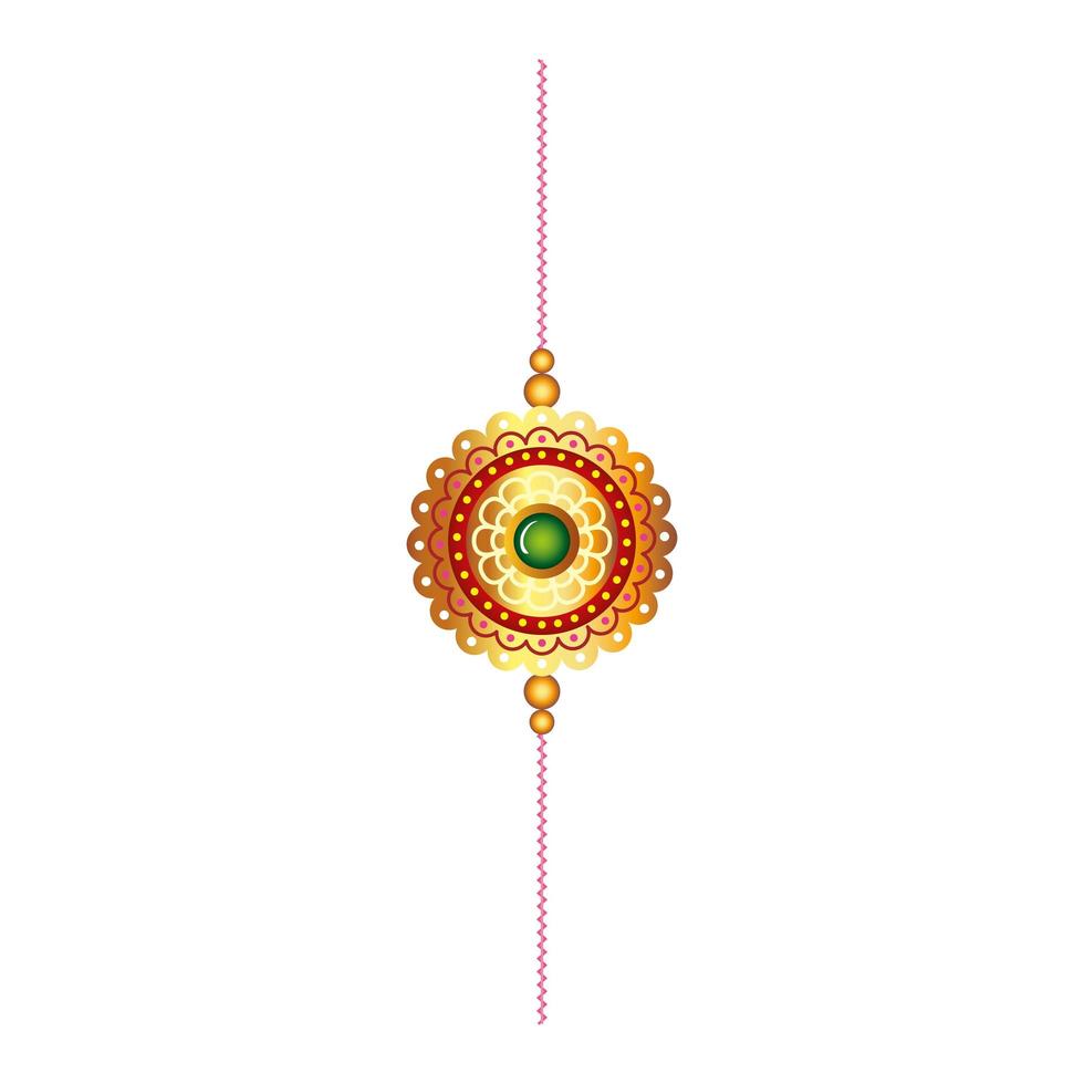 raksha bandhan, bracelet rakhi on white background vector